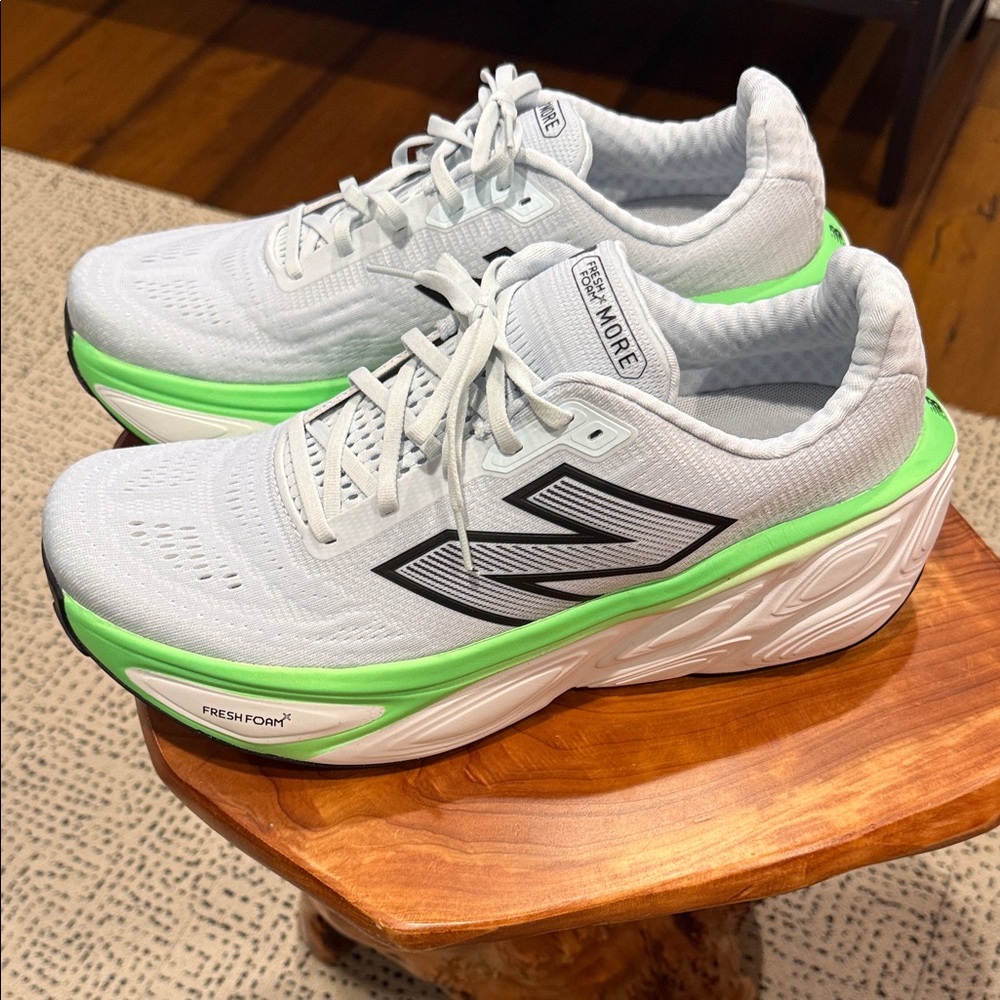 New Balance Fresh Foam More Athletic Shoes - Gray and Green